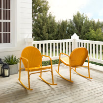 Yellow outdoor on sale rocking chair